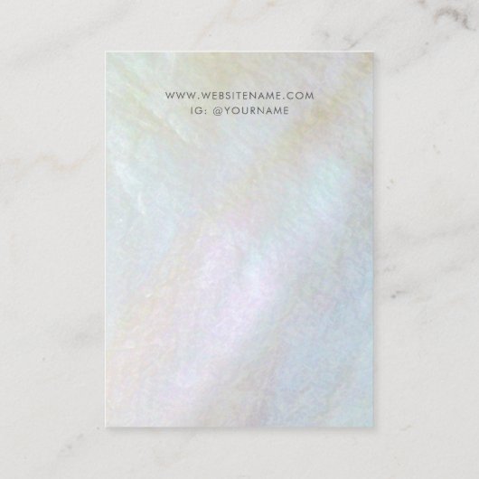 Mutter von Pearl Elegant Earring Display Visitenkarte (Rückseite)