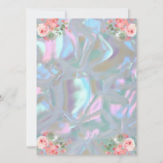 Mutter von Pearl Elegant Wedding Save the Date Einladung (Rückseite)