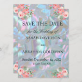 Mutter von Pearl Elegant Wedding Save the Date Einladung (Vorne/Hinten)