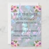 Mutter von Pearl Elegant Wedding Save the Date Einladung (Vorderseite)