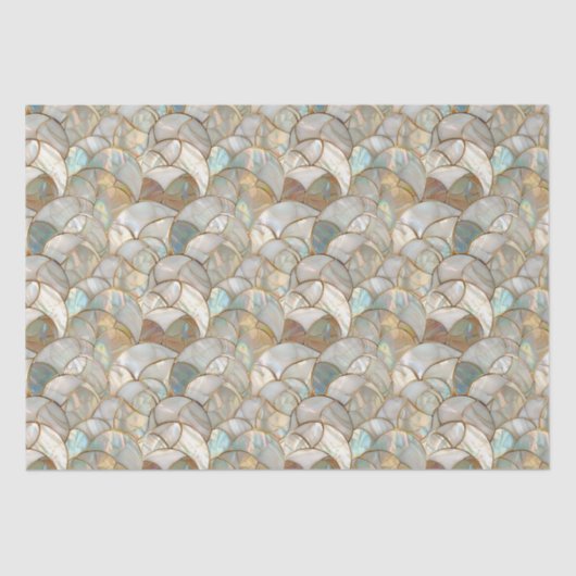 Mutter von Pearl Gold Accent Mosaic Style Seidenpapier (Vorderseite)