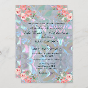 Mutter von Pearl Iridescent Elegant Wedding Invita Einladung