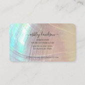 Mutter von Pearl Iridescent Seashell Business Card Visitenkarte (Rückseite)