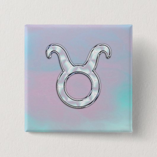 Mutter von Pearl Nacre Style Taurus Zeichen Button (Vorderseite)