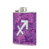 Mutter von Pearl Sagittarius Symbol Fuchsia Camouf Flachmann (Links)