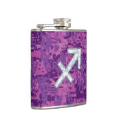 Mutter von Pearl Sagittarius Symbol Fuchsia Camouf Flachmann (Rechts)