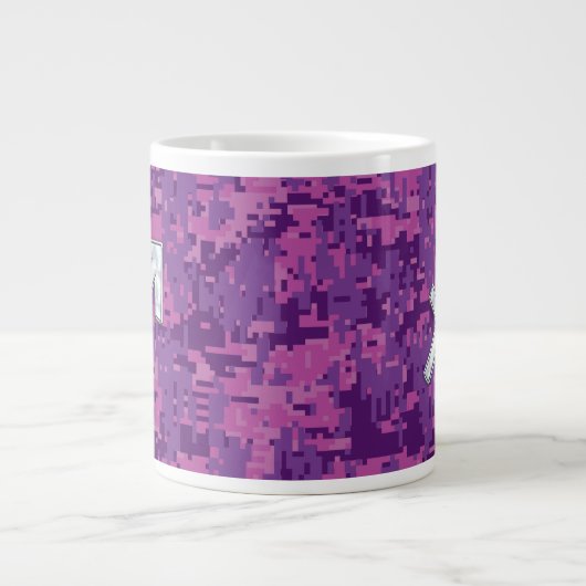 Mutter von Pearl Sagittarius Symbol Fuchsia Camouf Jumbo-Tasse (Vorderseite)