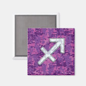 Mutter von Pearl Sagittarius Symbol Fuchsia Camouf Magnet (Vorderseite/Rückseite)