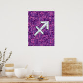 Mutter von Pearl Sagittarius Symbol Fuchsia Camouf Poster (Küche)