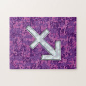 Mutter von Pearl Sagittarius Symbol Fuchsia Camouf Puzzle (Horizontal)