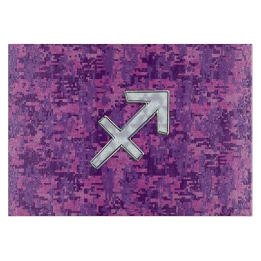 Mutter von Pearl Sagittarius Symbol Fuchsia Camouf Schneidebrett (Vorderseite)