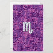Mutter von Pearl Scorpio Zodiac Pink Digitale Camo Briefpapier (Vorne/Hinten)