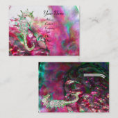 MUTTER VON PEARL & SEEPFERD MONOGRAM, rosa Fuchsia Visitenkarte (Vorne/Hinten)