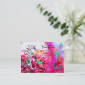 MUTTER VON PEARL & SEEPFERD MONOGRAM, rosa Fuchsia Visitenkarte (Stehend Vorderseite)