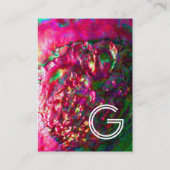 MUTTER VON PEARL & SEEPFERD MONOGRAM, rosa Fuchsia Visitenkarte (Rückseite)