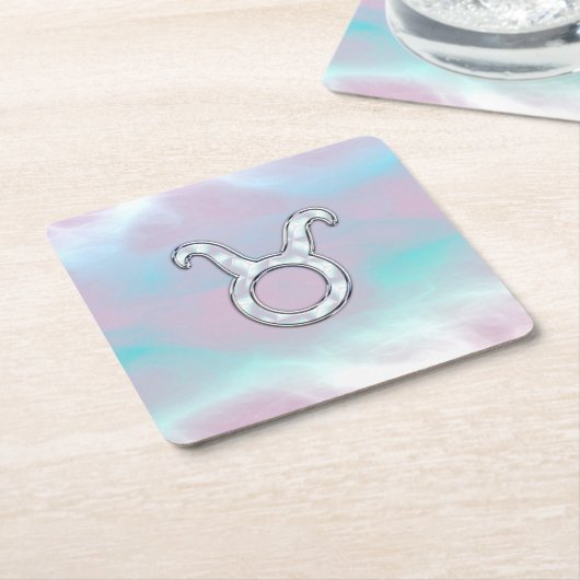 Mutter von Pearl Style Taurus Zodiac Horoskop Rechteckiger Pappuntersetzer (angewinkelt)
