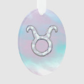 Mutter von Pearl Taurus Zodiac Astrologie Ornament (Vorderseite)