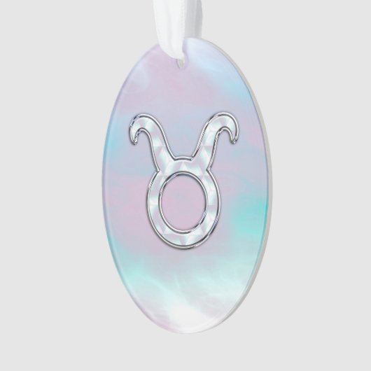 Mutter von Pearl Taurus Zodiac Astrologie Ornament (Vorderseite)