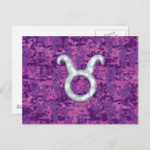 Mutter von Pearl Taurus Zodiac Sign auf der digita Postkarte (Vorne/Hinten)