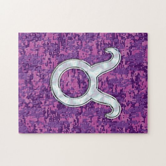 Mutter von Pearl Taurus Zodiac Sign auf der digita Puzzle (Horizontal)