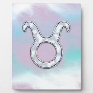 Mutter von Pearl Taurus Zodiac Symbol Fotoplatte