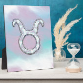 Mutter von Pearl Taurus Zodiac Symbol Fotoplatte (Seite)