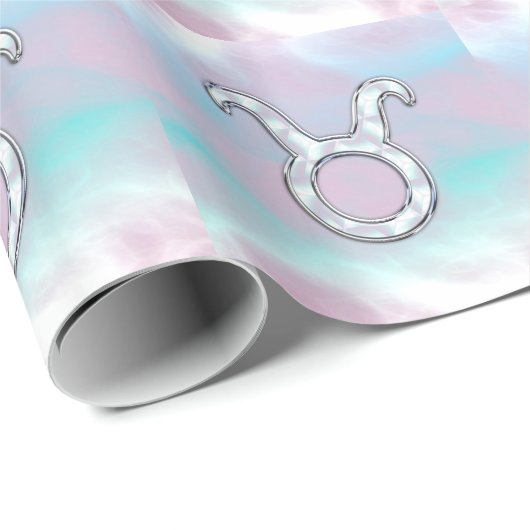 Mutter von Pearl Taurus Zodiac Symbol Geschenkpapier (Rolleneckpunkt)
