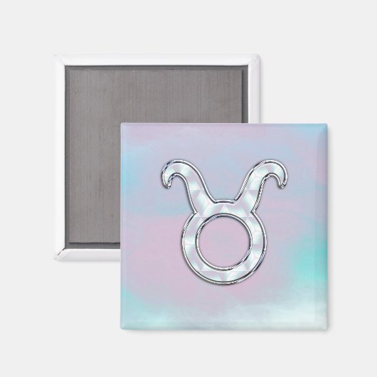 Mutter von Pearl Taurus Zodiac Symbol Magnet (Vorderseite/Rückseite)