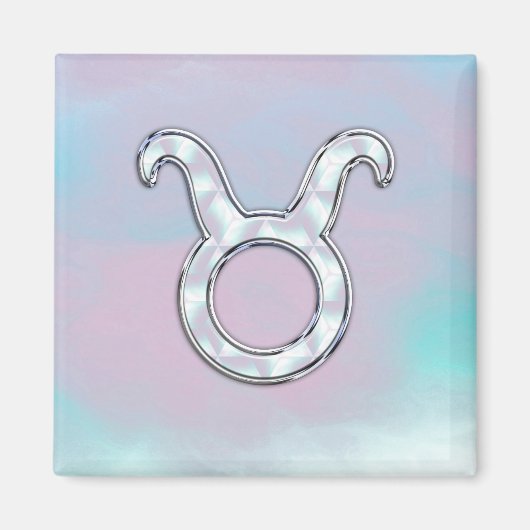 Mutter von Pearl Taurus Zodiac Symbol Magnet (Vorne)