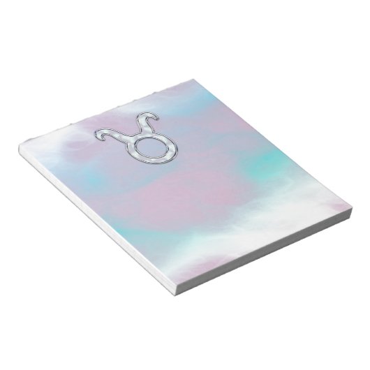 Mutter von Pearl Taurus Zodiac Symbol Notizblock (angewinkelt)