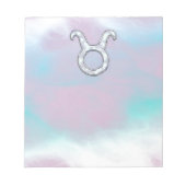 Mutter von Pearl Taurus Zodiac Symbol Notizblock (Vorderseite)