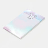 Mutter von Pearl Taurus Zodiac Symbol Post-it Klebezettel (angewinkelt)