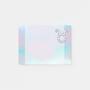 Mutter von Pearl Taurus Zodiac Symbol Post-it Klebezettel