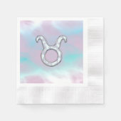 Mutter von Pearl Taurus Zodiac Symbol Serviette (Vorderseite)
