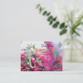 MUTTER VON PEARL UND SEEPFERDEN MONOGRAM, rosa Fuc Visitenkarte (Stehend Vorderseite)