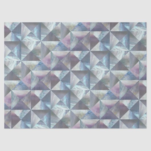 Mutter von Perl Texture Luxury Geometric Gemustert Seidenpapier (Vorderseite)