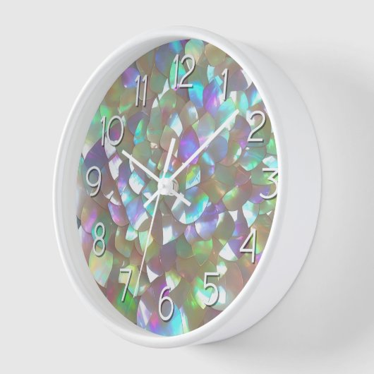 Mutter von Perle mit großen Zahlen große Ticks Uhr (Winkel)