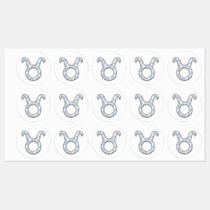 Mutter von Perle wie Taurus Symbol auf der digital Etiketten