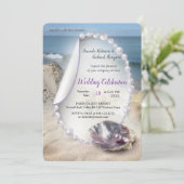 Mutter von Perlen Merged wie Liquid Wirbel Einladung (Stehend Vorderseite)