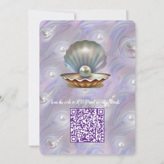 Mutter von Perlen Merged wie Liquid Wirbel Einladung (Rückseite)