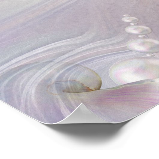 Mutter von Perlen Merged wie Liquid Wirbel Poster (Ecke)