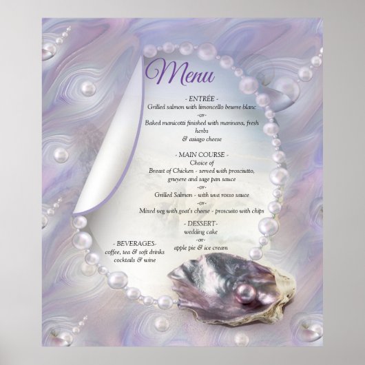 Mutter von Perlen Merged wie Liquid Wirbel Poster (Vorne)