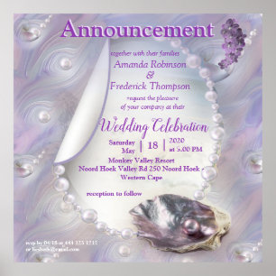 Mutter von Perlen Merged wie Liquid Wirbel Poster