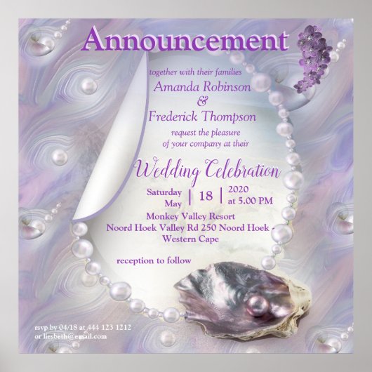 Mutter von Perlen Merged wie Liquid Wirbel Poster (Vorne)