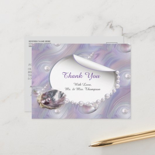 Mutter von Perlen Merged wie Liquid Wirbel Postkarte (Vorderseite/Rückseite Beispiel)