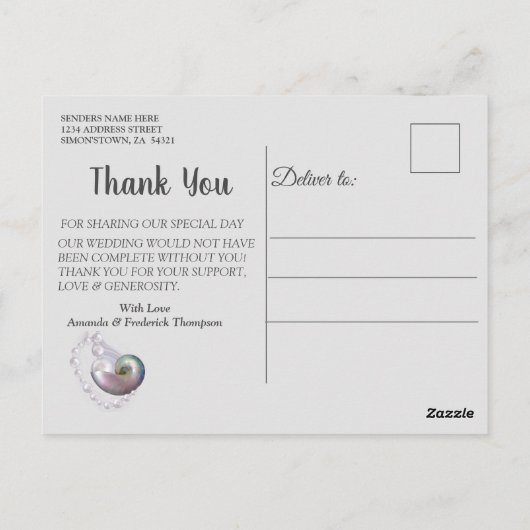 Mutter von Perlen Merged wie Liquid Wirbel Postkarte (Rückseite)