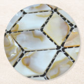 Mutter von Perlendesign Runder Pappuntersetzer (Vorderseite)