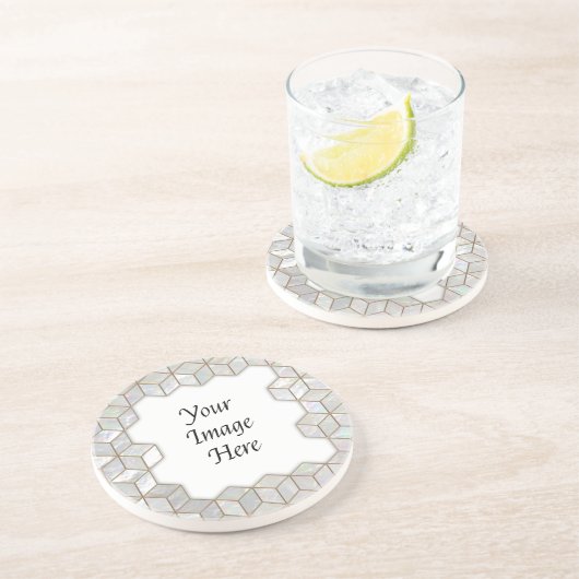 Mutter von Perlkacheln Getränkeuntersetzer (Seite)