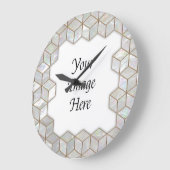 Mutter von Perlkacheln Große Wanduhr (Winkel)