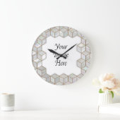 Mutter von Perlkacheln Große Wanduhr (Zuhause)